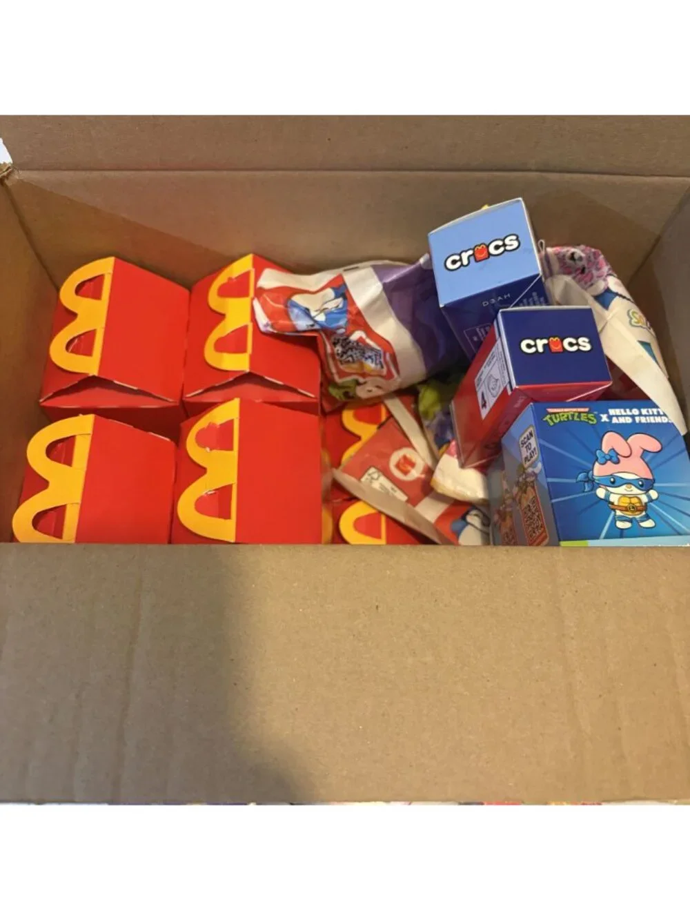 31 Lot McDonalds Happy Meal Toys Squishmallow Hello Kitty Stranger Things Crocs